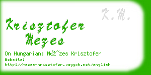 krisztofer mezes business card